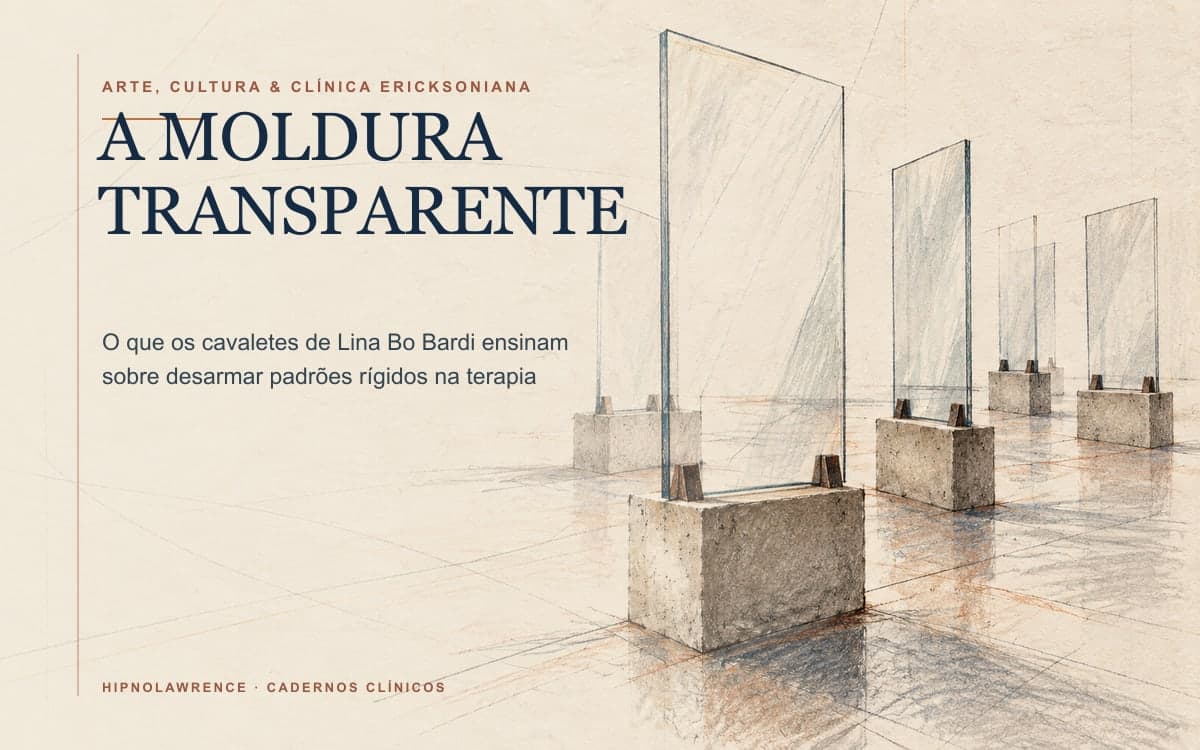 Capa editorial do artigo A Moldura Transparente: O que os Cavaletes de Lina Bo Bardi Ensinam Sobre Desarmar Narrativas Rígidas na Terapia