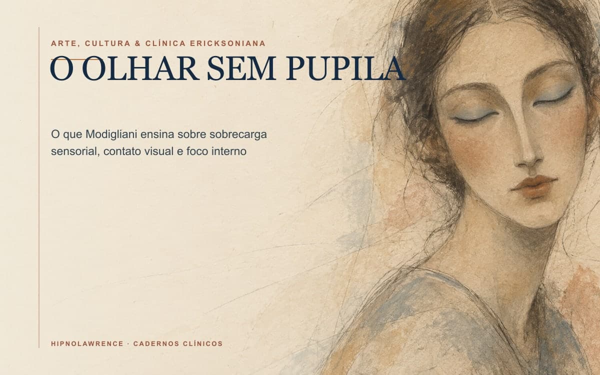 Capa editorial do artigo O Olhar sem Pupila: O que as Pinturas de Modigliani no MASP Ensinam Sobre Sobrecarga Sensorial, Contato Visual e Foco Interno